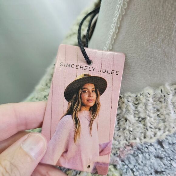 Sincerely Jules Pastel Floral Cropped Knit Sweater Size XS - Picture 6 of 10